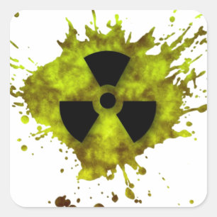 Radiation Splat - Radioactive Waste Square Sticker
