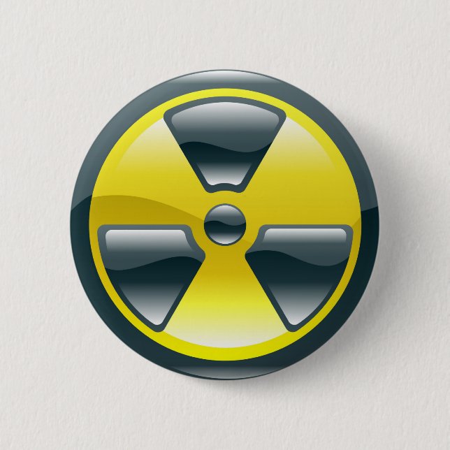 radiation symbol 6 cm round badge (Front)