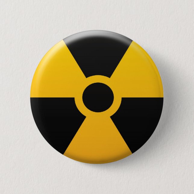 Radiation Symbol 6 Cm Round Badge (Front)