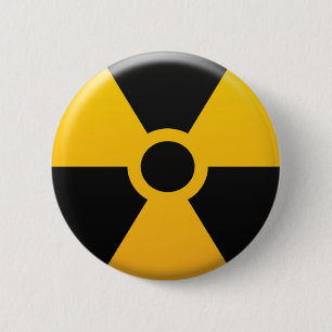 Radiation Symbol 6 Cm Round Badge