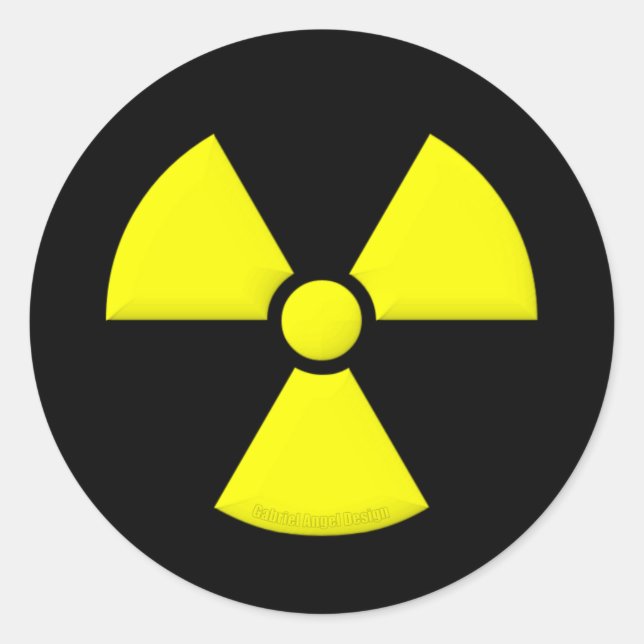 Radiation Symbol Classic Round Sticker (Front)