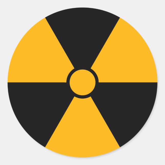 Radiation Symbol Classic Round Sticker (Front)