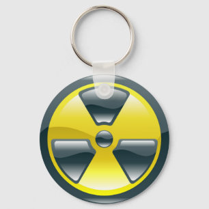 radiation symbol key ring