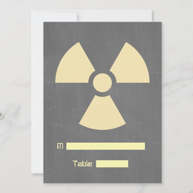 Radiation Symbol Place Card (Front)