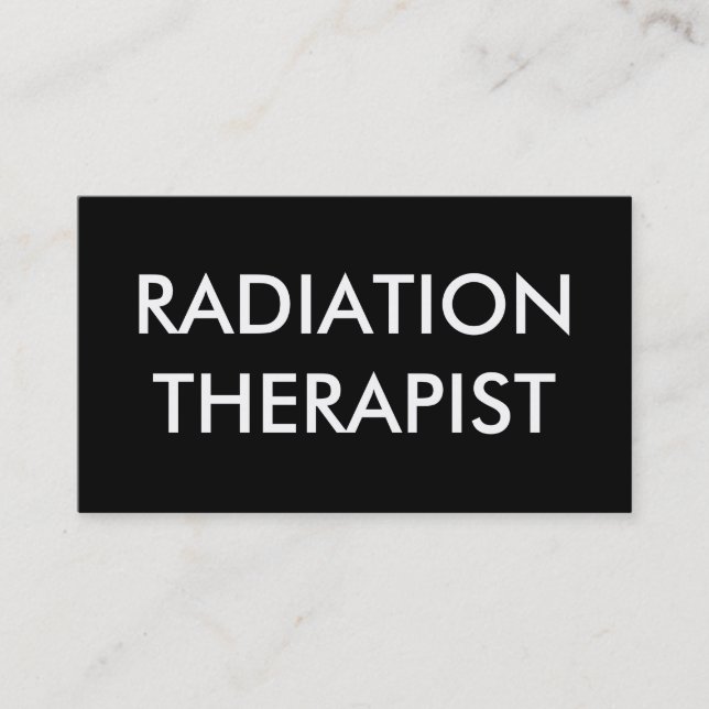 radiation therapist business card (Front)