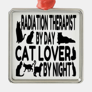 Radiation Therapist Cat Lover Metal Ornament