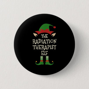 Radiation Therapist Elf Family Christmas Matching  6 Cm Round Badge