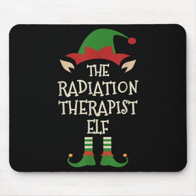 Radiation Therapist Elf Family Christmas Matching  Mouse Pad (Front)