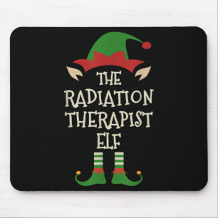 Radiation Therapist Elf Family Christmas Matching Mouse Pad