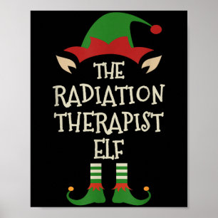 Radiation Therapist Elf Family Christmas Matching  Poster