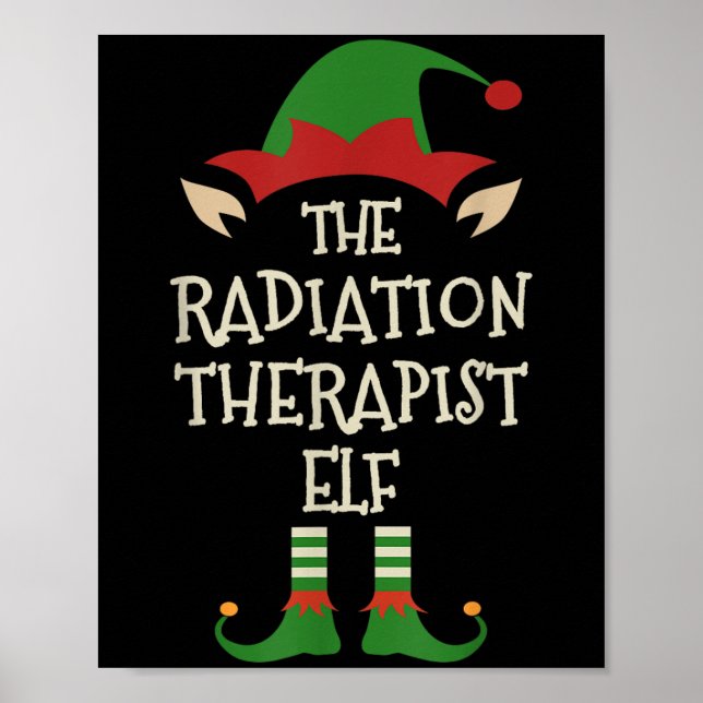 Radiation Therapist Elf Family Christmas Matching  Poster (Front)