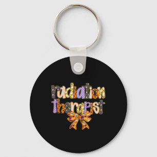 Radiation Therapist Halloween Coquette Pumpkin Rad Key Ring