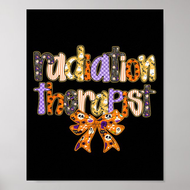Radiation Therapist Halloween Coquette Pumpkin Rad Poster (Front)