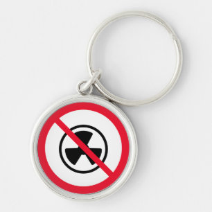 Radiation Traditional Hazard Sign Keychain