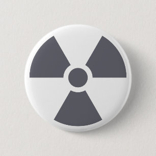 Radiation Trefoil Sign Symbol Warning Sign Symbol 6 Cm Round Badge