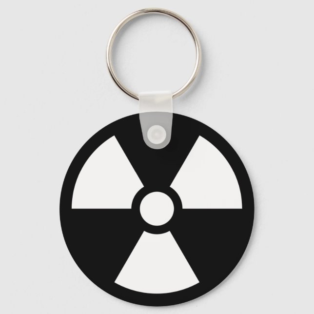 Radiation Trefoil Sign Symbol Warning Sign Symbol Key Ring (Front)