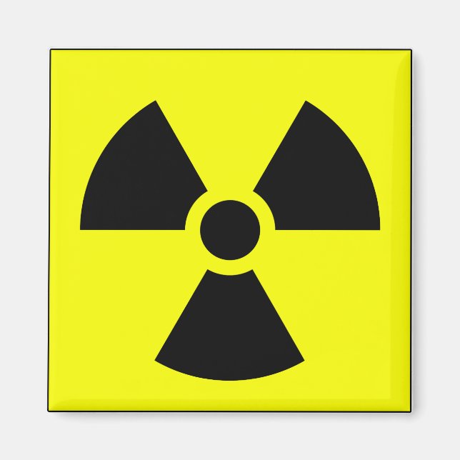 Radiation Trefoil Sign Symbol Warning Sign Symbol Magnet (Front)