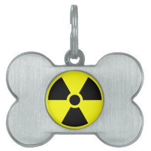Radiation Trefoil Symbol Pet Tag