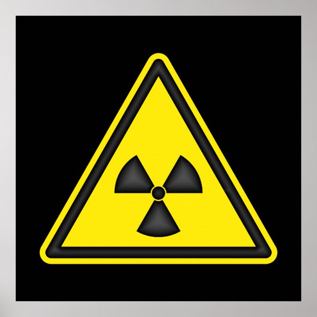 Radiation Warning Sign Poster (Front)