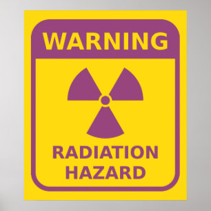 Radiation Warning Sign Poster