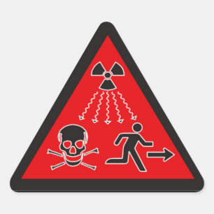 Radiation Warning Sticker - UN Style