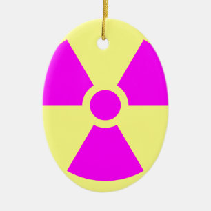 Radiation Warning Symbol Ceramic Ornament