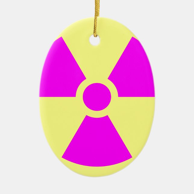 Radiation Warning Symbol Ceramic Ornament (Front)