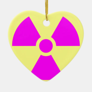 Radiation Warning Symbol Ceramic Tree Decoration