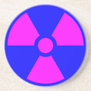 Radiation Warning Symbol Coaster