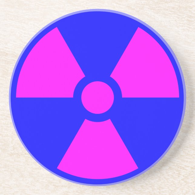 Radiation Warning Symbol Coaster (Front)