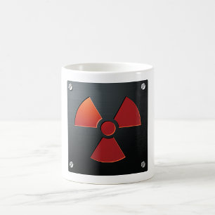 Radiation Warning Symbol Industrial Metal Sign Coffee Mug