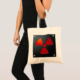 Radiation Warning Symbol Industrial Metal Sign Tote Bag