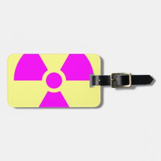 Radiation Warning Symbol Luggage Tag