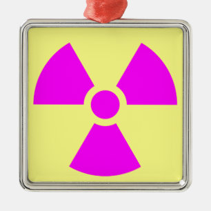 Radiation Warning Symbol Metal Ornament