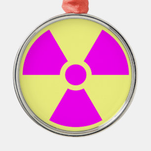 Radiation Warning Symbol Metal Ornament