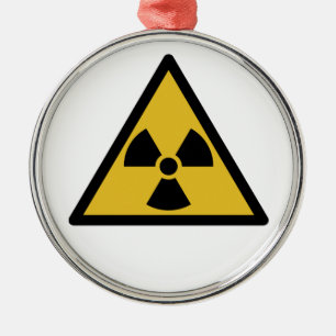Radiation Warning Symbol Metal Ornament