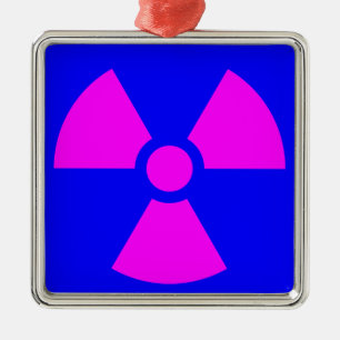 Radiation Warning Symbol Metal Tree Decoration