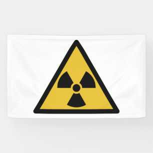 Radiation Warning Symbol (Radioactive Danger) Banner