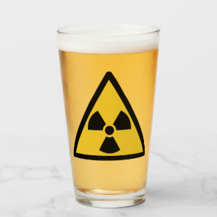 Radiation Warning Symbol (Radioactive Danger) Glass