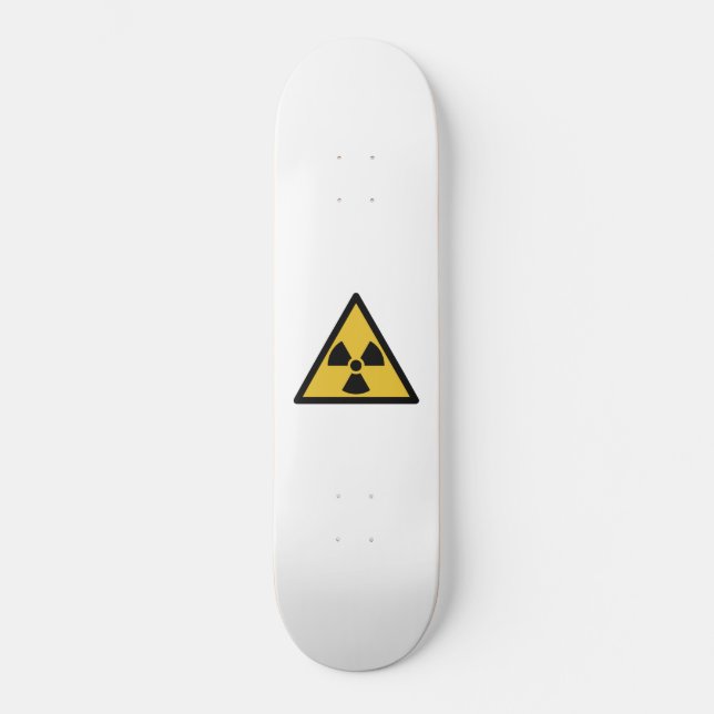 Radiation Warning Symbol (Radioactive Danger) Skateboard (Front)