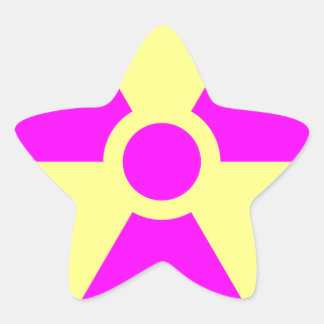 Radiation Warning Symbol Star Sticker