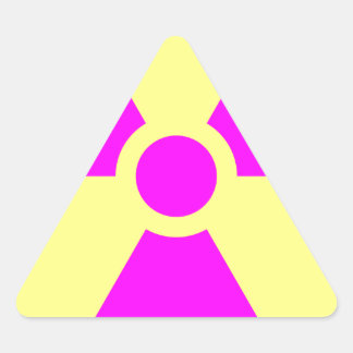 Radiation Warning Symbol Triangle Sticker