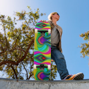 Radical Bright Popping Design Skateboard