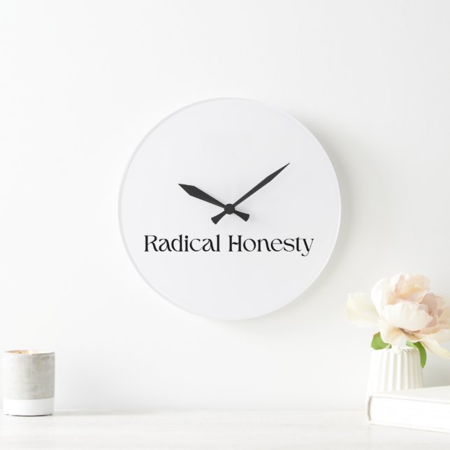 Radical Honesty Minimalist Wall Clock (Home)