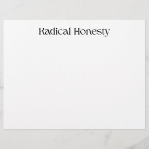 Radical Honesty Professional Letterhead