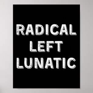 Radical Left Lunatic Anti Trump Funny Democrat 1 Poster