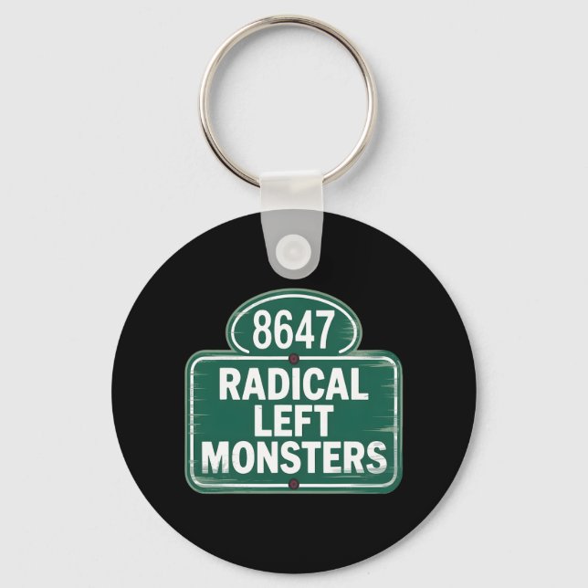 Radical Left Monsters - Funny Resist  Key Ring (Front)