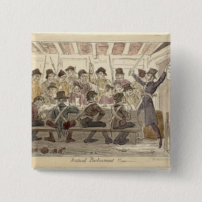 Radical Parliament !!' 15 Cm Square Badge (Front)