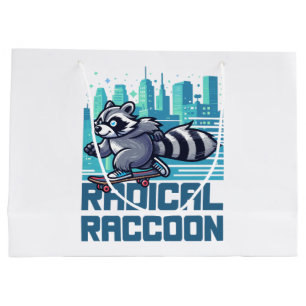 Radical Racoon Urban Skateboarder Large Gift Bag