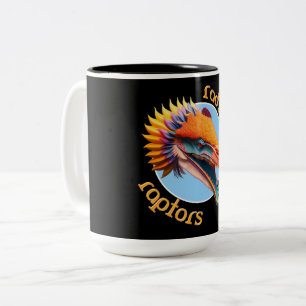 Radical Raptors Dinosaur Two-Tone Coffee Mug